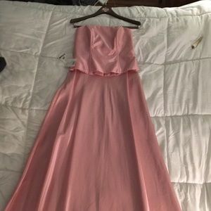 New with tags rose taffeta two piece gown